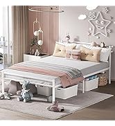 Amazon｜PRTONE パイプベッド ベッドフレーム セミダブル 棚付き